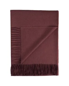 100% Baby Alpaca Throw - Malbec