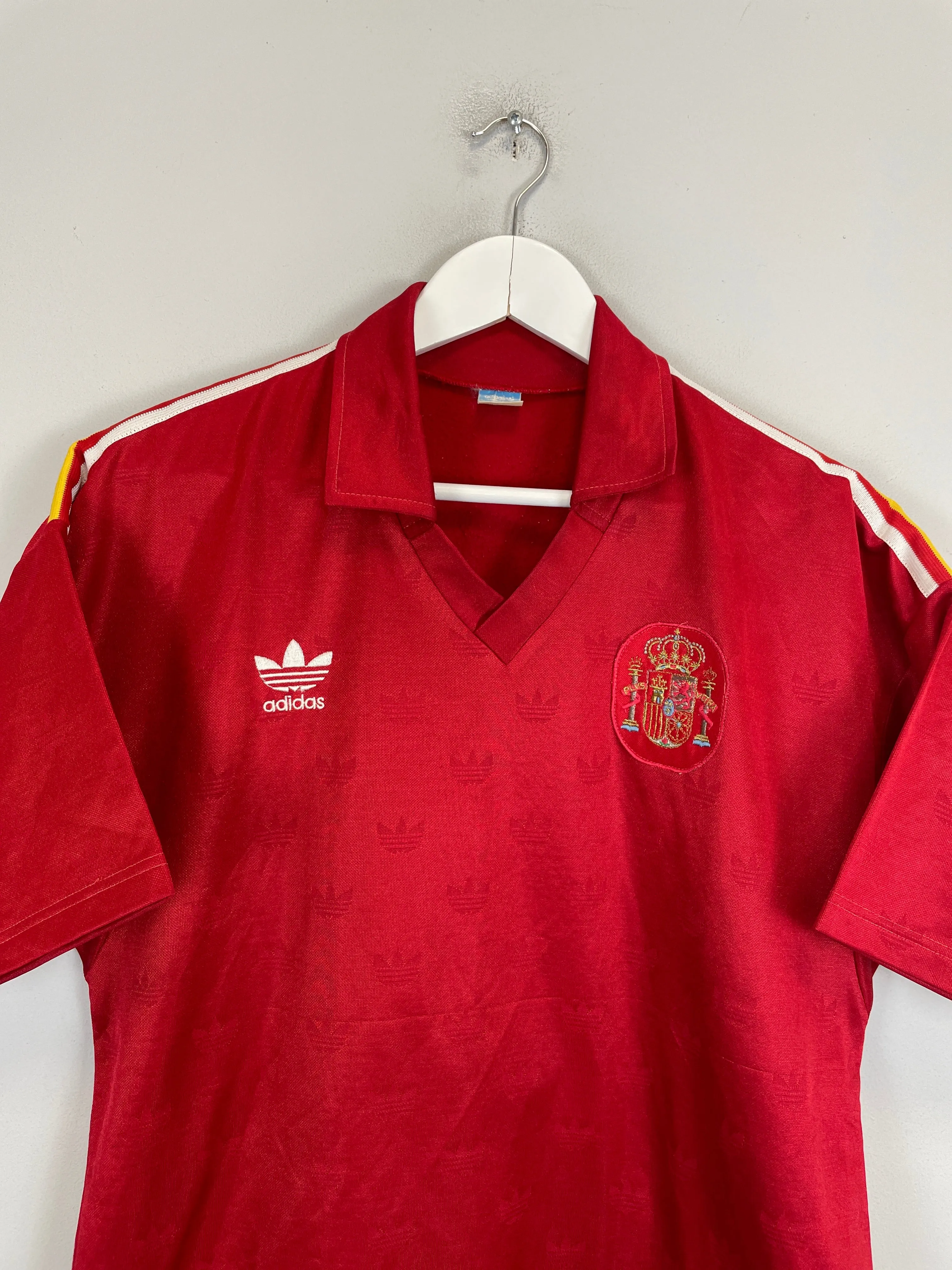 1981 SPAIN #6 *PLAYER ISSUE* HOME SHIRT (L) ADIDAS