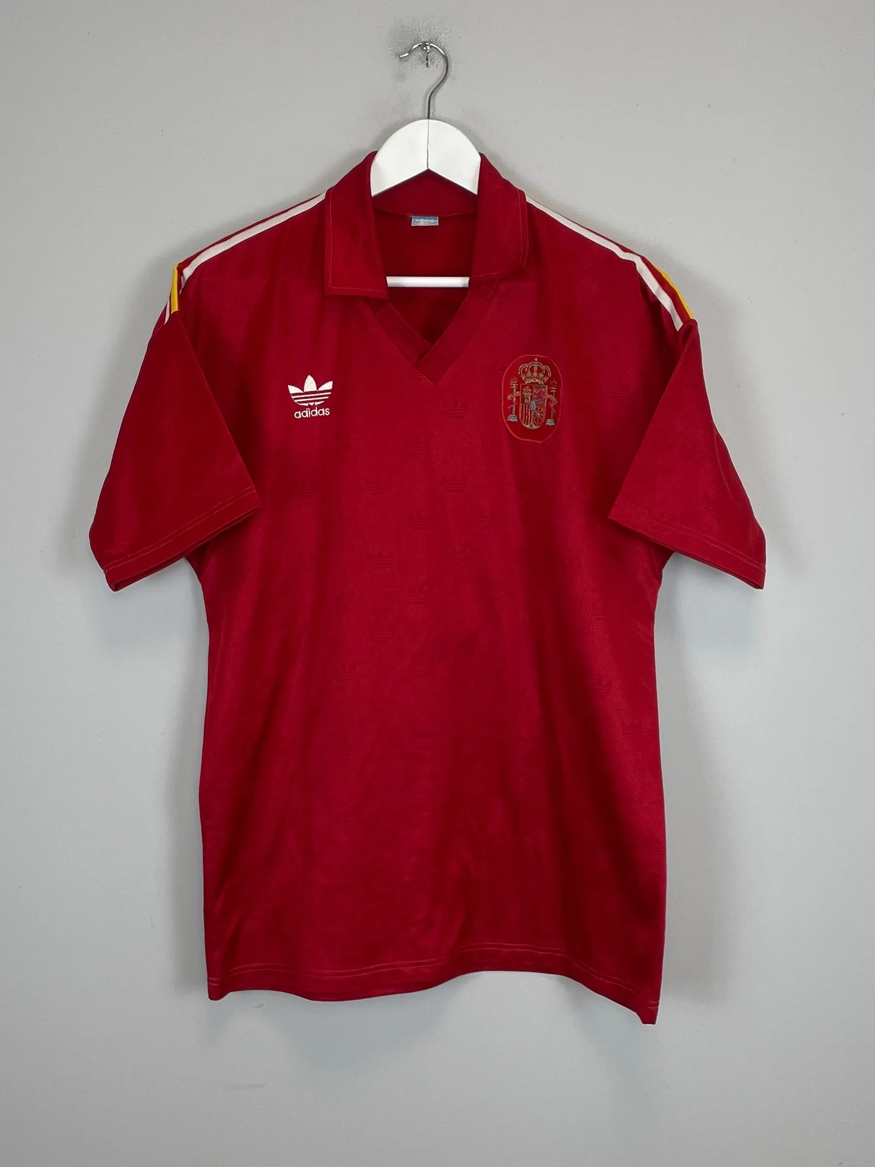 1981 SPAIN #6 *PLAYER ISSUE* HOME SHIRT (L) ADIDAS