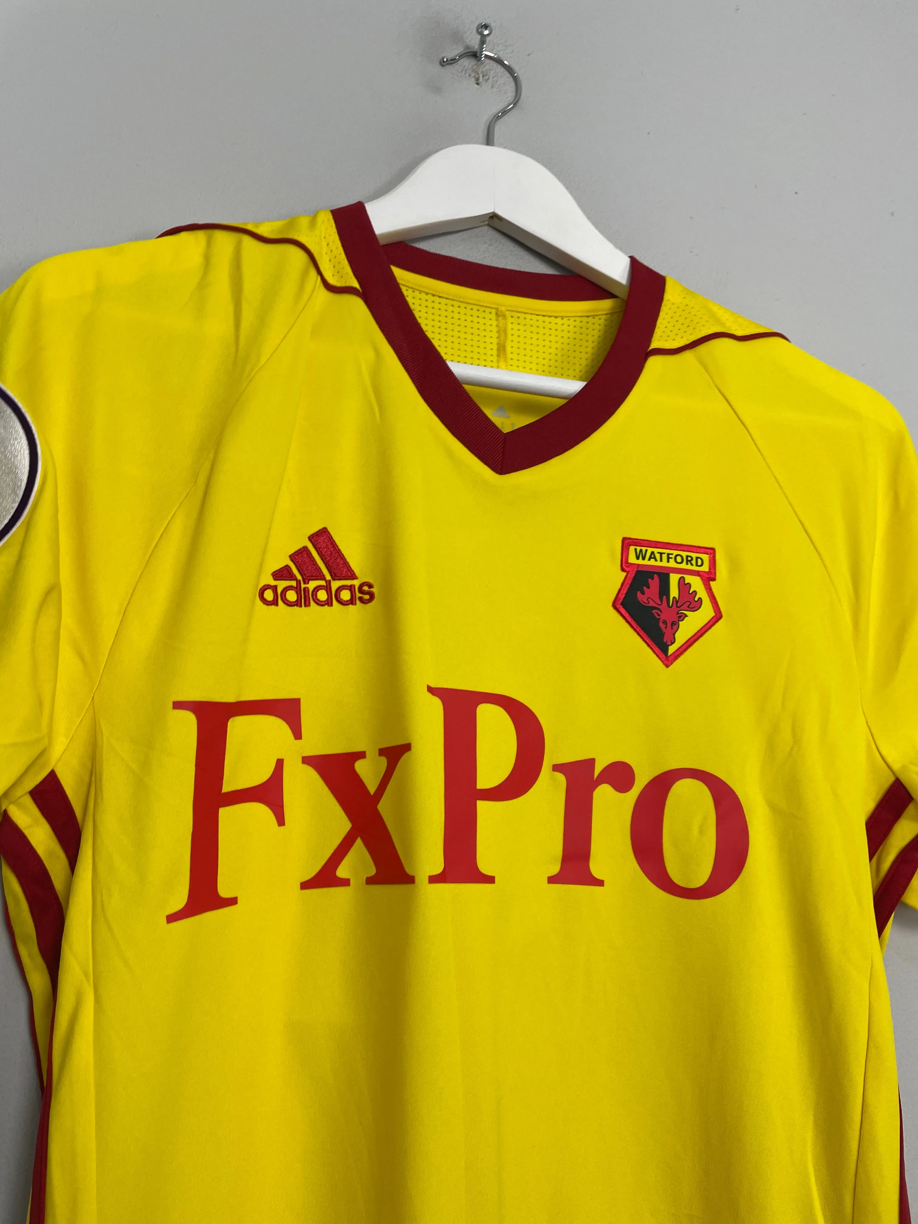 2017/18 WATFORD KIKO F #21 *MATCH ISSUE* HOME SHIRT (S) ADIDAS