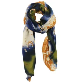 Abstract Print Scarf - Green Combo