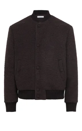 Brandon Bomber in Chocolate Recycled Cashmere Boucle