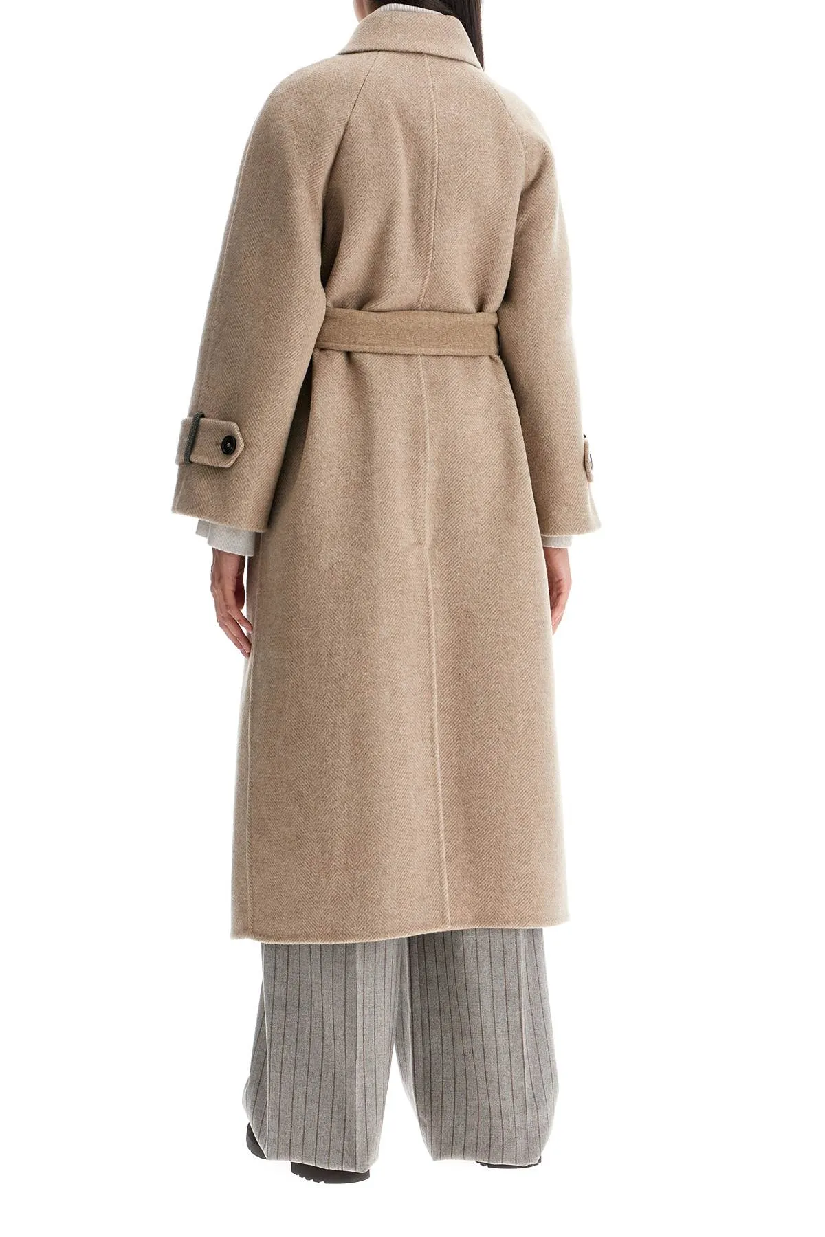 Brunello Cucinelli Women's Wool And Cashmere Coat With Belt