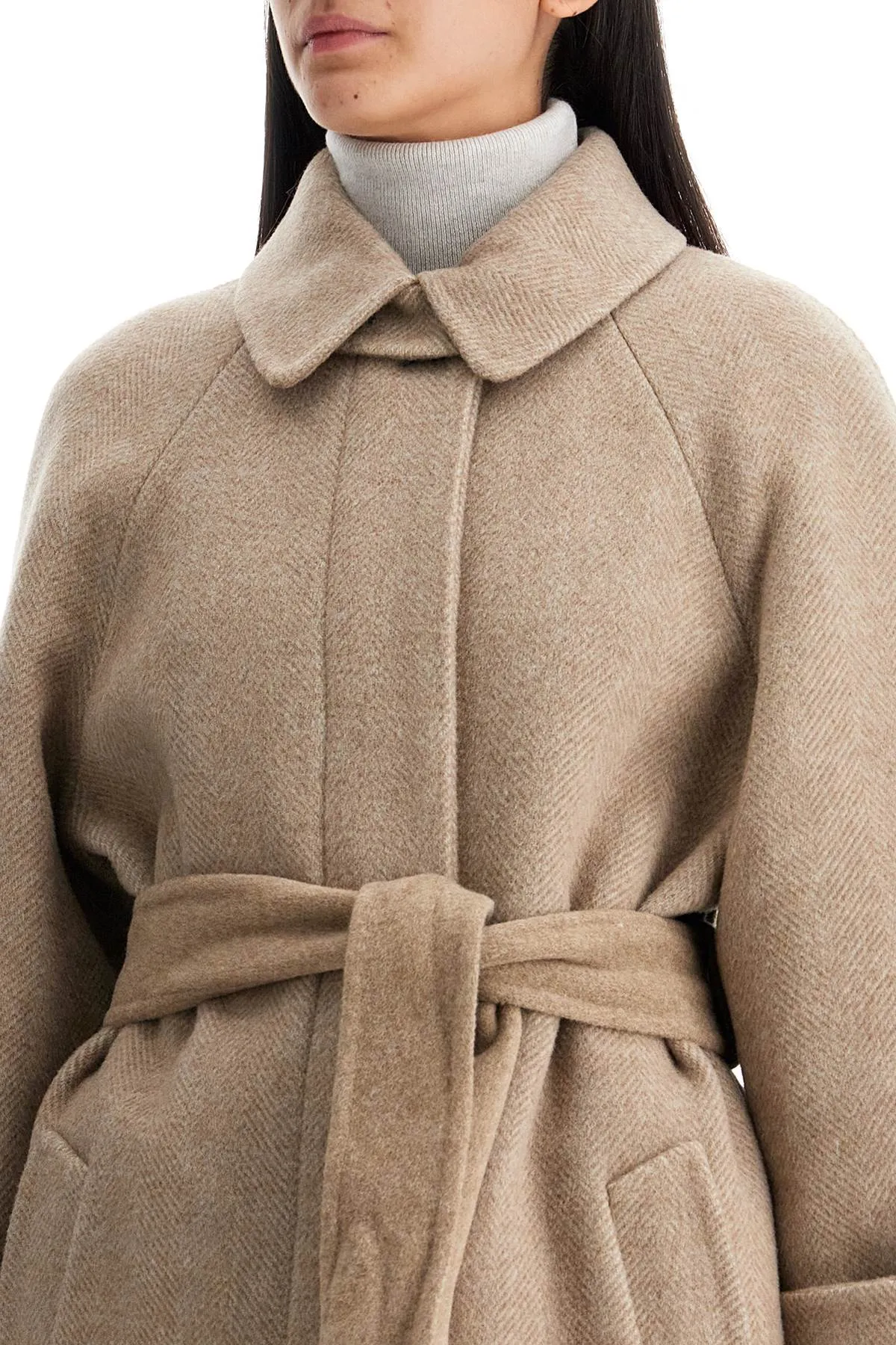 Brunello Cucinelli Women's Wool And Cashmere Coat With Belt