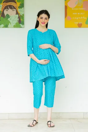 Cute Loom Maternity & Nursing Night Suit Set