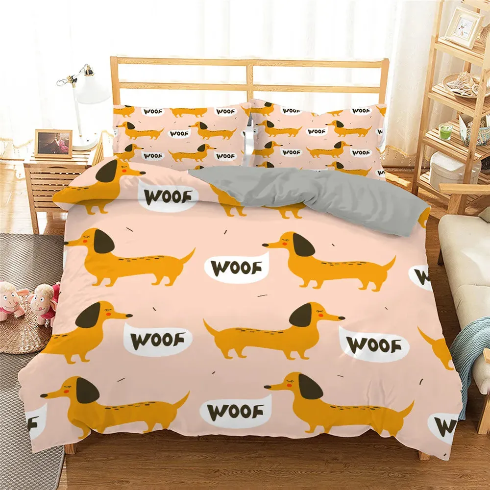 Dreamy Dachshund Heaven Comfy Duvet Bedding Set