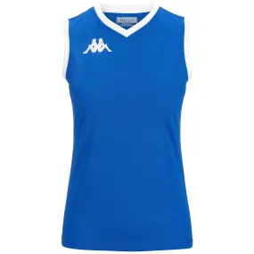 KAPPA4VOLLEY GIELLA - Active Jerseys - Tank - Woman - BLUE SAPPHIRE-WHITE