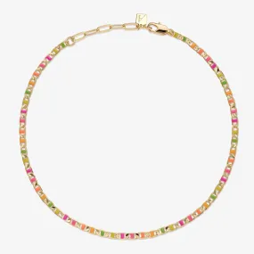 Lee neon flat chain anklet