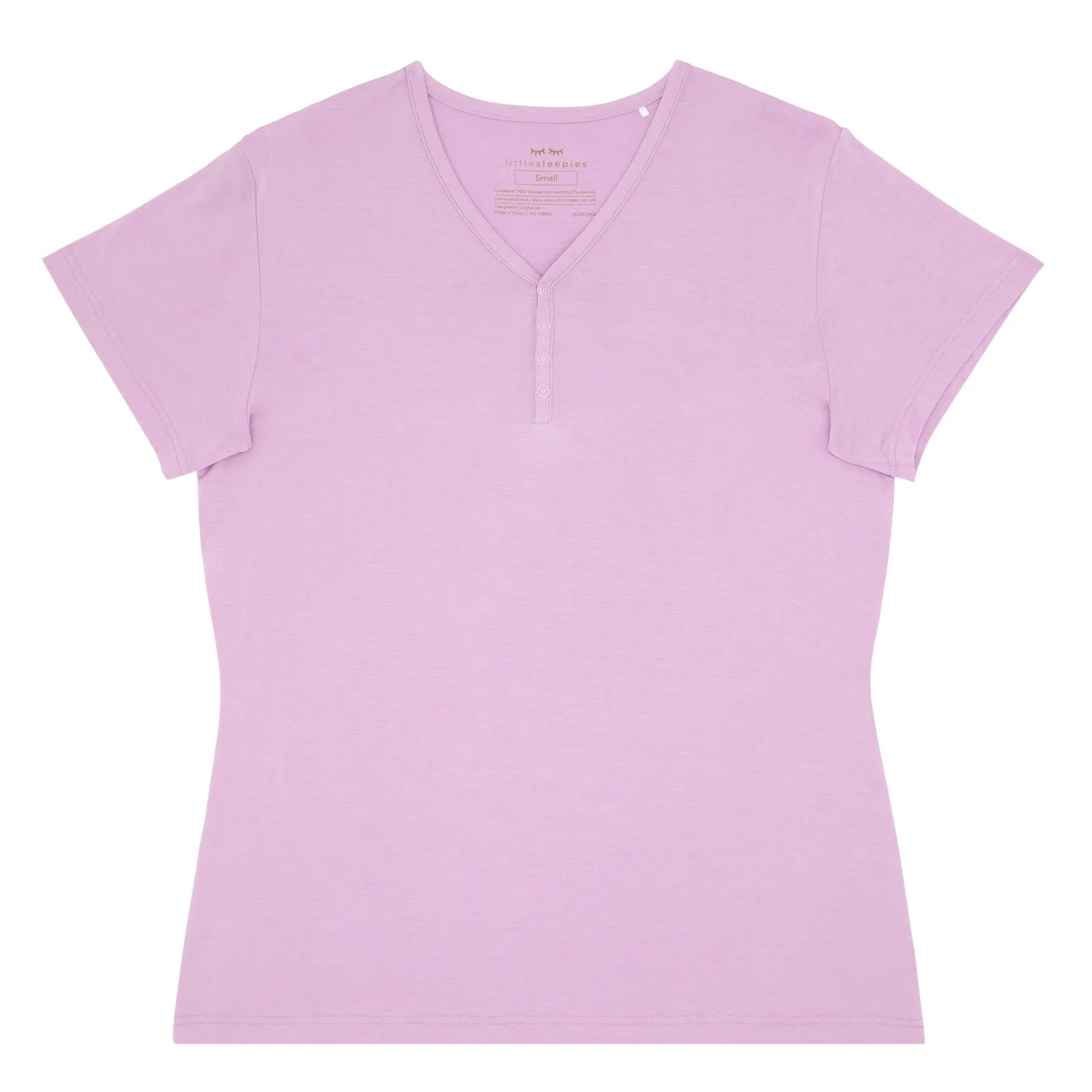 Light Orchid Women's Short Sleeve Pajama Top