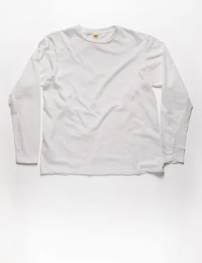 Long Sleeve Crewneck T-Shirt in White