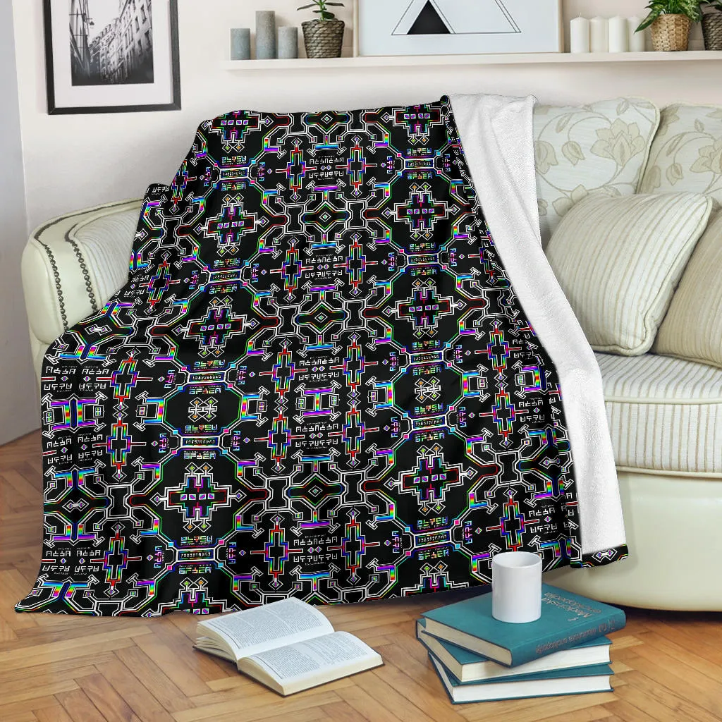 Prismatic Grid Micro Fleece Blanket