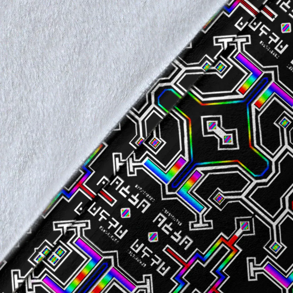 Prismatic Grid Micro Fleece Blanket