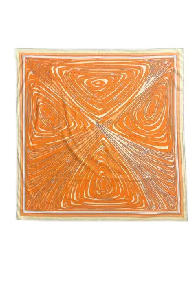 PUCCI ORANGE PATTERNED PRINT SCARF