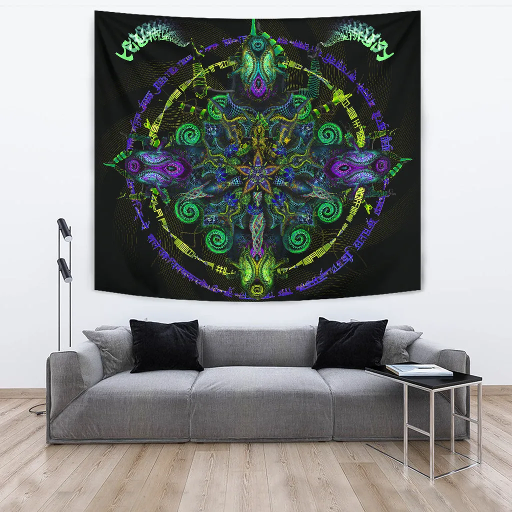 Saurian Samsara Artwork Tapestry