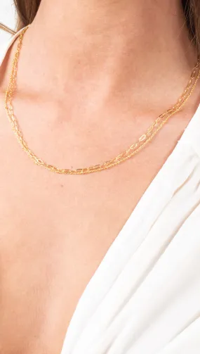 Tatum Prelayered Necklace - Gold Dipped