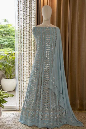 Zebah Lucknowi Chikankari salwar suit Pakistani Anarkali suit